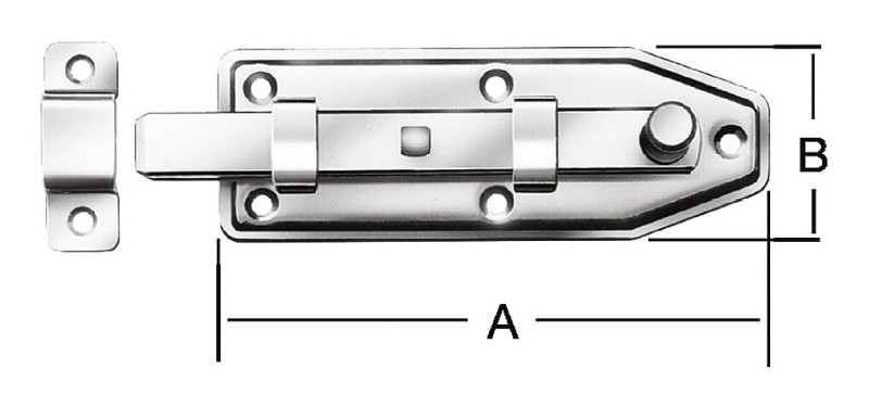 100X35MM Fensterriegel GERADE verzinkt