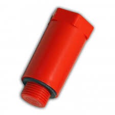 Baustopfen 1 Zoll Rot Abdrückstopfen mit Kunststoffgewinde