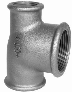 T-Stueck, verzinkt, mehrfach reduziert m. IG, 1" x 3/4" x 3/4" Nr.130