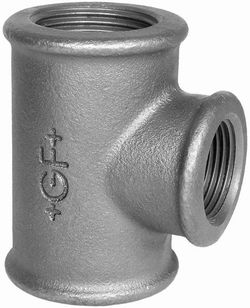 T-Stueck, verzinkt, einfach reduziert m. Innengewinde,2" x 3/4" x 2" Nr.130