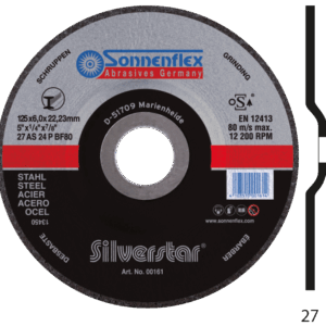 Sonnenflex Euro Star Schleifscheibe 230 x 6,0 x 22