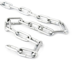 Rundstahlkette langgliedrig verzinkt 5mm Kettenstärke 35mm Teilung 20 Äußere Breite 125 grenze/kg