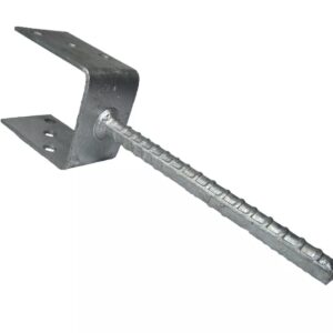 U-Pfostenträger 60x 91 mm mit Riffeldolle 200mm feuerverzinkt