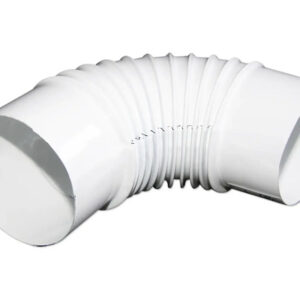 Ofenrohr-Bogen 90° 100/90 mm ohne Tür weiß