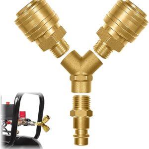 2-Wege-Schnellkupplung, 1/4" Druckluftverteiler, Metall-Pneumatikarmaturen