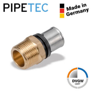 Press-Übergang Außengewinde 20x2 - 3/4" PFUA2005 DVGW, TH+U Pressfitting
