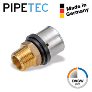 Press-Übergang Außengewinde 26x3 - 1/2" PFUA2604 DVGW, TH+U Pressfitting