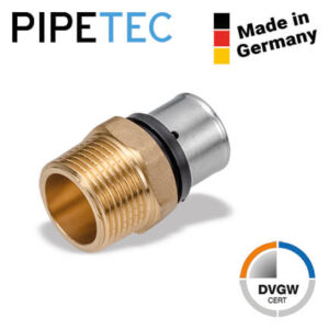 Press-Übergang Außengewinde 26x3 - 1" PFUA2606 DVGW, TH+U Pressfitting