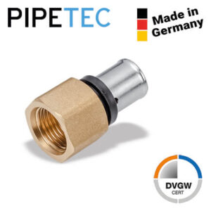 Press-Übergang Innengewinde 16x2 - 1/2" PFUI1604 DVGW, TH+U Pressfitting