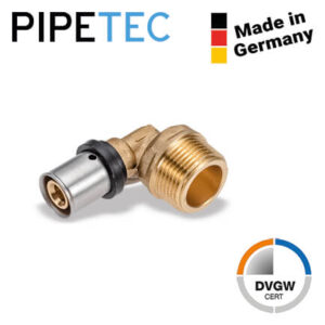 Press-Übergangswinkel Außengewinde 16x2 - 3/4" PFWA1605 DVGW TH+U Profil
