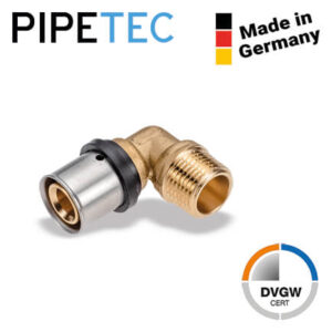 Press-Übergangswinkel Außengewinde 20x2 - 1/2" PFWA2004 DVGW TH+U Profil
