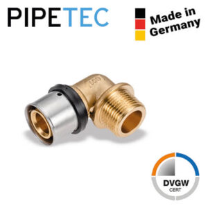 Press-Übergangswinkel Außengewinde 26x3 - 3/4" PFWA2605 DVGW TH+U Profil