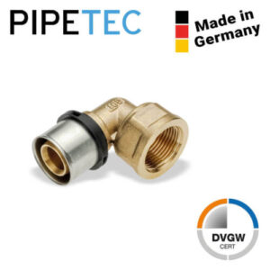 Press-Übergangswinkel Innengewinde 16x2 - 1/2" PFWI1604 DVGW TH+U Kontur
