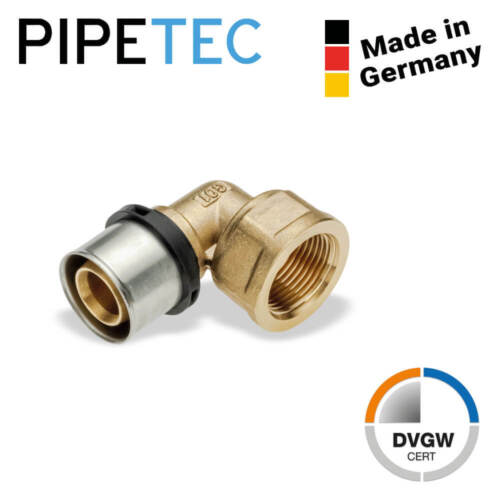 Press-Übergangswinkel Innengewinde 16x2 - 1/2" PFWI1604 DVGW TH+U Kontur