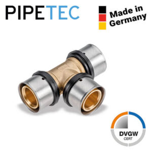 Press-T-Stück 32x3 PFT323232, DVGW, TH+U, Pressfitting T-Stück 32 x 3