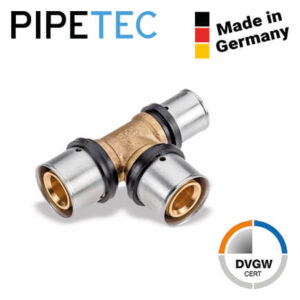 Press-T-Stück reduziert 26x3 - 26x3 - 20x2 PFT262620, DVGW, TH+U