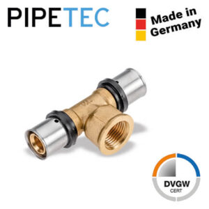 Press-T-Stück mit Innengewinde 20x2 - 1/2" - 20x2 PFTI200420, DVGW, TH+U