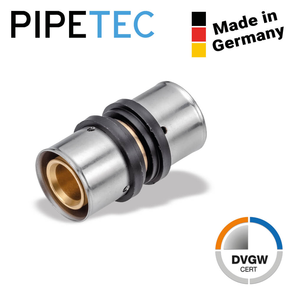 Press-Kupplung 26x3 PFK2626 DVGW, TH+U Pressfitting Presskupplung 26 x 3