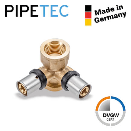 Press-Wandwinkel doppelt V-Form 16x2 - 1/2" - 16x2 PFWWD160416 DVGW TH+U – Bild 2