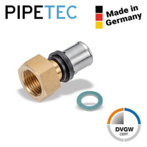 Press-Übergangsverschraubung Innengewinde 16x2 - 1/2" PFV1604 DVGW, TH+U