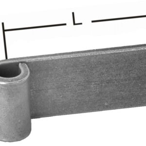 Anschweißband Dorn Ø 10 mm, Anschweißband 95x35x3,5mm Eisen roh für Torband Ladenband