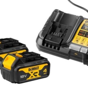 DeWALT Akku Starter-Set 18V DCB1104M2, 2x 4,0 Ah und Ladegerät