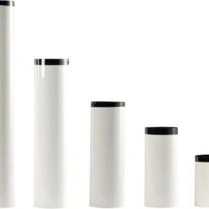 Ofenrohr emailliert Länge 0,50m DN 120mm weiß