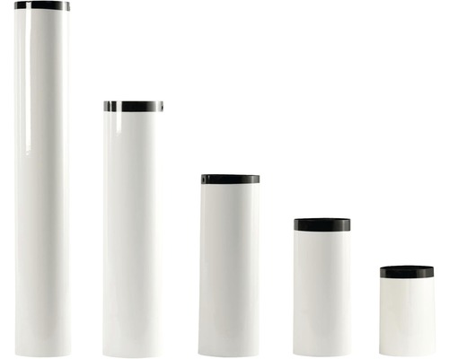 Ofenrohr emailliert Länge 0,50m DN 120mm weiß