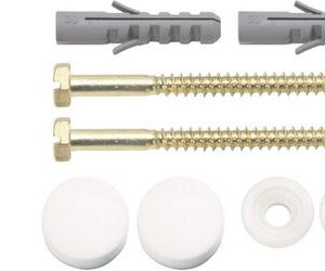 WC-Befestigung 6x70mm, 6-kant, je 2 Kap. weiß und chrom TAKE