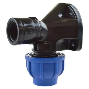 PE Wandscheibe/Wandwinkel 90° mit Innengewinde, DVGW - Connecto™ + Ultra 20mm 1/2"(18,7mm)