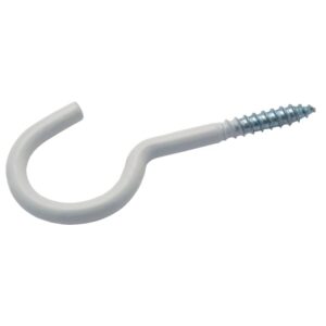 1 Stk. Geb. Schraubhaken weiß 40 mm