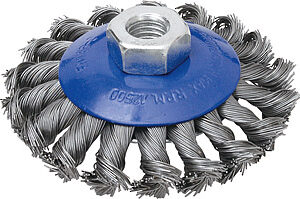 Kegeldrahtbürste gezopft 100mm M14 Aufnahme