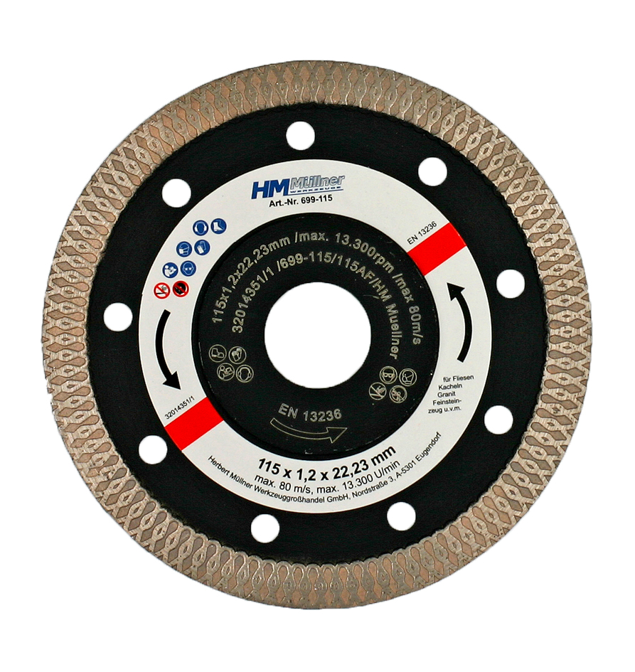 Diamanttrennscheibe „Turbo-Spezialrand“ 115mm