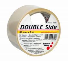 Schuller DUO TAPE COTTON, Hochwertiges doppelseitiges Klebeband 50mm x 10m, sehr hohe Klebkraft, Bau