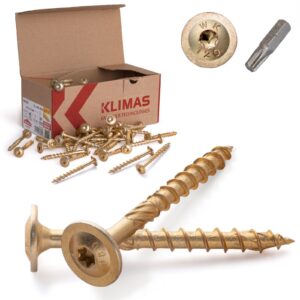 Holzbauschraube, Tellerkopf, 6,0 x 60 mm, Vollgewinde, TX 30, Stahl, verzinkt, blau passiviert, ETA