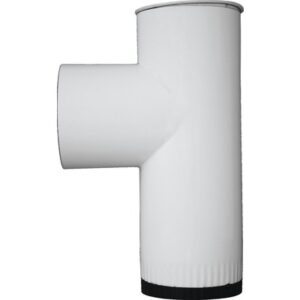 Kapselknie Ø130 mm Emailliert Weiß