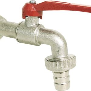 Auslaufventile Messing matt verchromt 1 “