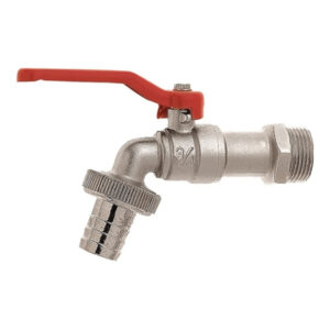 Kugel-Auslaufventil 1" matt verchr. 1" kurz