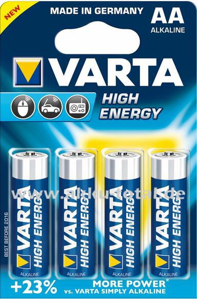 Mignon 4906 Batterien (AA) VARTA High Energy im 4-er Blister
