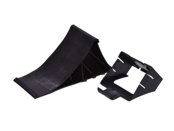 Bremskeil / Unterlegkeil mit Halterung