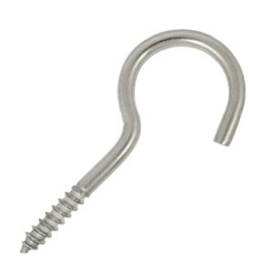 6X100MM Schraubhaken gebogen mit Holzschraubengewinde, Stahl verzinkt, blau passiviert (A2K)