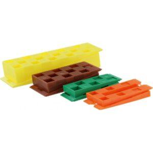 10 Stk.Kunststoffkeile Farbe: braun, Größe: 90 x 45 x 15 mm, max. Tragkraft: 1700 kg,