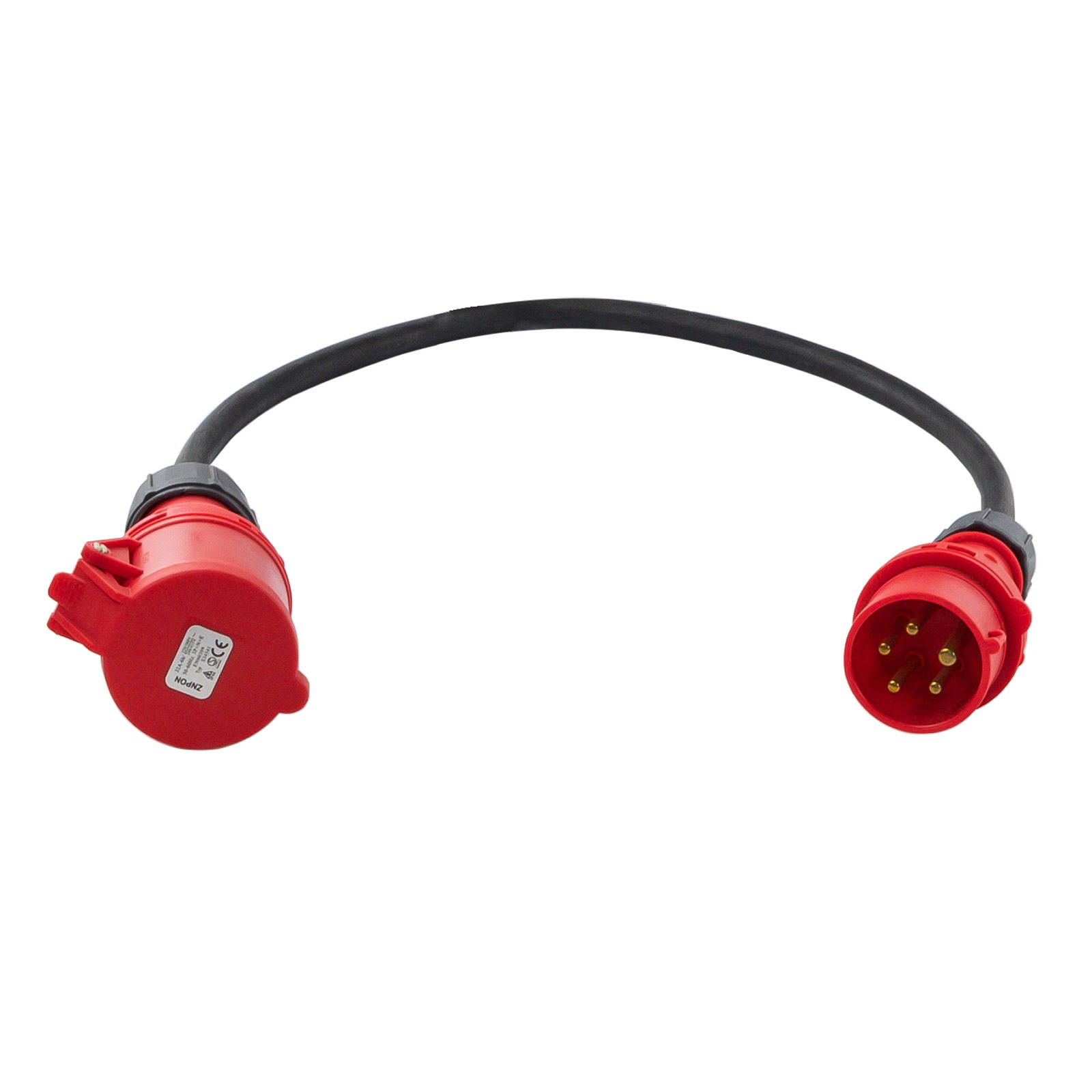 CEE Adapter Phasenwender 16A CEE Stecker auf 32A Kupplung Starkstrom Kabel 1.0m