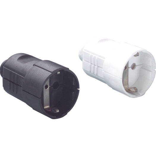 Schutzkontakt Kupplung mit Tülle 16A IP20 weiß