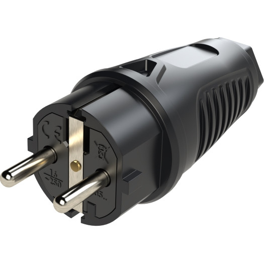 Vollgummistecker schwarz SiRoX