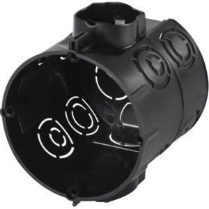 Unterputz Gerätedose E106M25, Tiefe 46 mm, mit Geräteschrauben, schwarz 1Stk.