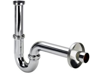 Röhrengeruchverschluss Plus 1 1/4" x 32 mm, Messing verchromt