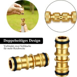 1/2 Zoll Messing Gardena Schlauch Kupplungs Satz Doppelstecker