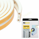 Dichtungsband weiß, 9x5,5 mm x 6 m, geformt wie ein P, EPDM Gummi, im Fotokaton