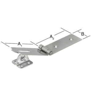 Überfalle Nr. 70 verzinkt, L. 200mm, Klappe 80x35mm - 1 Stück